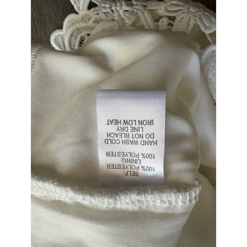 Lulus Love Poem Lace Ivory White Sheath Dress Size M Innocent Euro Summer Mini - Picture 15 of 16
